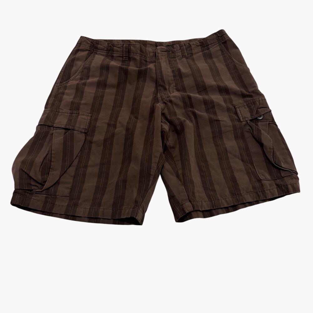 Patagonia Cargo Shorts Men’s Outdoor Hiking Brown Striped size 34